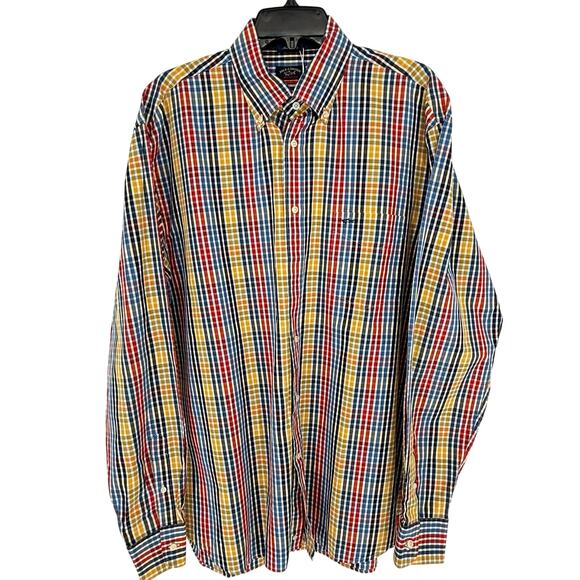 Paul & Shark Yachting Men's Casual Shirt Made in Italy Plaid Check - Picture 1 of 8